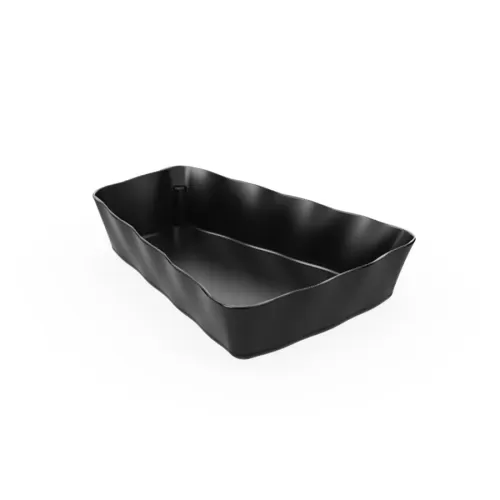 Dalebrook Aalto Black Melamine Second Row 45° Dish 24.4x20x6cm 1.8 Litre - pack size 1