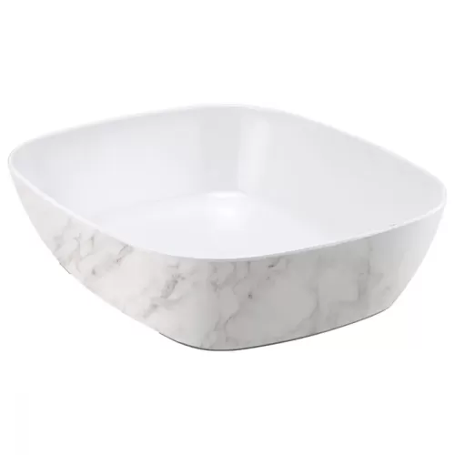Dalebrook White Carrara Melamine 1/2 Gastronorm Crock 26.5x32.5x8cm 3.5 Litre - pack size 1