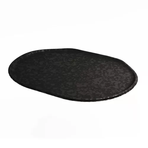 Dalebrook Mineral Noir Crackle Oval Platter 22.9x30.5cm - pack size 1