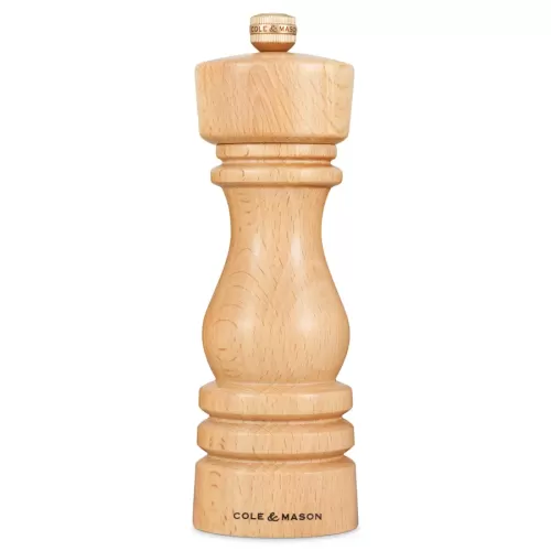 Cole & Mason London Natural Beech Wood Pepper Mill 18cm - pack size 1