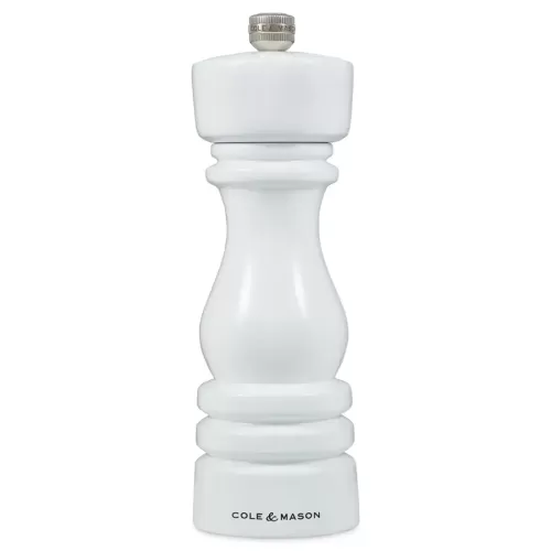 Cole & Mason London White Gloss Wood Salt Mill 18cm - pack size 1