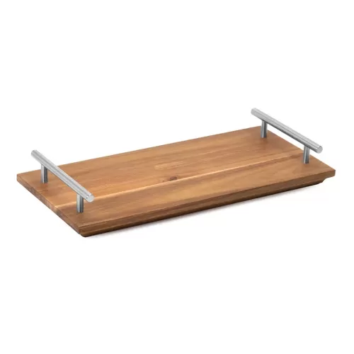Pujadas Acacia Wood Serving Board with Handles 360 x 175mm - pack size 1
