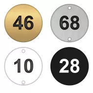 Mileta Black Self Adhesive Table Number Discs 1-50 - pack size 1