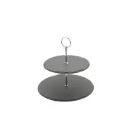 GenWare Slate 2-Tier Slate Cake Stand 20/25cm - pack size 1