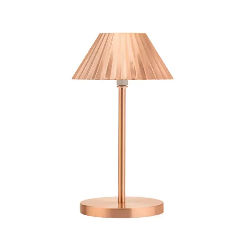 Utopia Aruba Brushed Copper Aluminium LED Cordless Lamp 23cm - pack size 1
