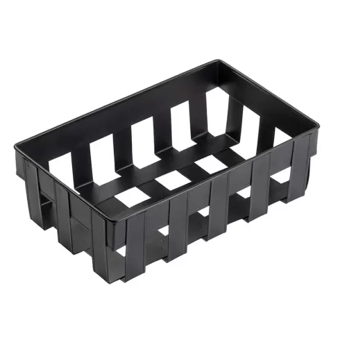 TableCraft Forge Collection Rectangular Black Galvinised Steel 1/2 Gastronorm Basket 32.5x26.5x11cm - pack size 1