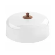 TableCraft Acacia Collection Round Acrylic Cake Dome With Acacia Handle 30x14.5cm - pack size 1