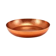 GenWare Copper Hammered Aluminium Round Platter 44x7.2cm - pack size 1
