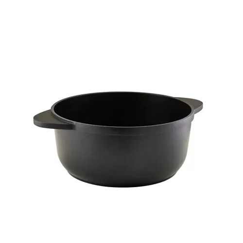 GenWare Non-Stick Black Cast Aluminium Round Casserole Dish 28x13cm 7 Litre - pack size 1