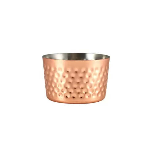 GenWare Copper Plated Round Hammered Mini Serving Cup 8x5cm 23cl 8.1oz - pack size 12