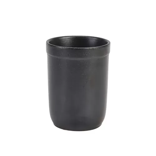 GenWare Forge Stoneware Black Round Cutlery Holder 9x12cm - pack size 6