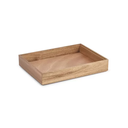 Pujadas Wooden Brown Basket 30 x 22 x 5cm - pack size 1