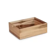 Pujadas Wooden Brown Basket 45 x 30 x 10cm - pack size 1