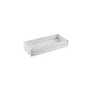Genware White Wash Wooden Crate 25 x 12 x 5cm - pack size 24