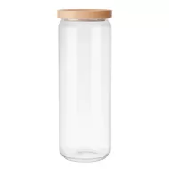 KitchenCraft Idilica Glass Storage Jar With Beechwood Lid 1300ml - pack size 1