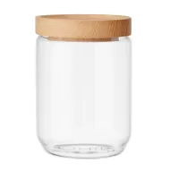 KitchenCraft Idilica Glass Storage Jar With Beechwood Lid 500ml - pack size 1