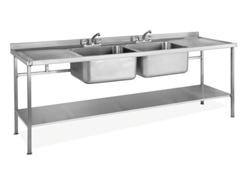 Parry Double bowl sink, Double Drainer Fully Welded 