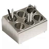 Stainless Steel Cutlery Dispenser 6 Compartments - pack size 1