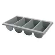 Cutlery Box Polypropylene 4 Compartments Grey - pack size 1