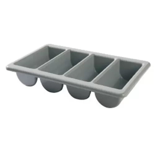 Cutlery Box Polypropylene 4 Compartments Grey - pack size 1