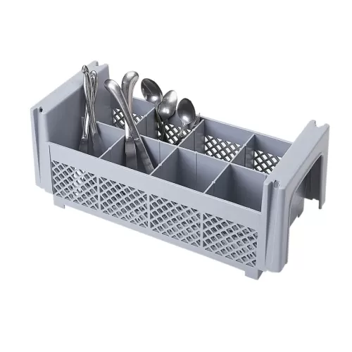 Camrack Cutlery Basket 8 Compartments Grey - pack size 1