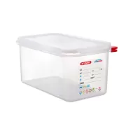Araven Polypropylene Airtight Container Gastronorm 1/3 6ltr With ColourClips and Label - pack size 1