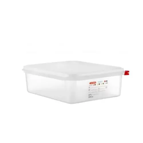 Araven Polypropylene Airtight Container Gastronorm 1/2 6.5ltr With ColourClips And Label - pack size 1