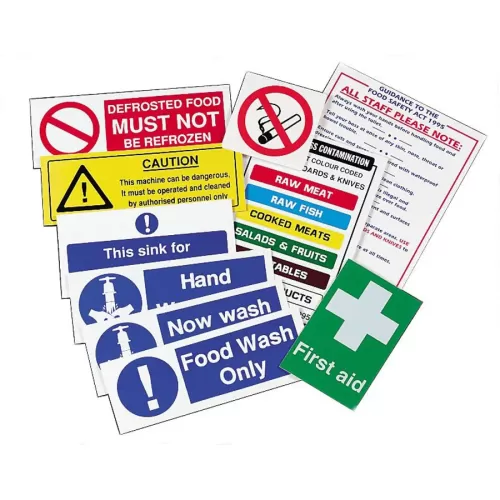 Mileta Catering Safety Signs Self Adhesive Vinyl - Hygiene Pack - pack size 1