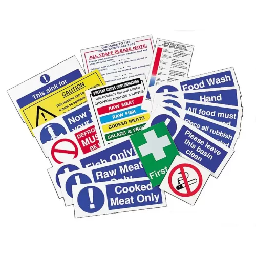 Mileta Catering Safety Signs Self Adhesive Vinyl - Hygiene Pack - pack size 1