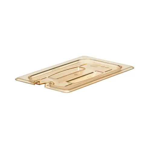 Cambro Gastronorm Notched Lid High Heat 1/4 Amber Polycarbonate - pack size 1