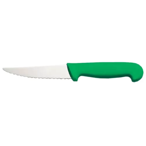 Prepara Vegetable Serrated Knife 4in Stainless Steel Blade Green Handle - pack size 1