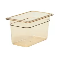 Cambro Gastronorm Container High Heat 1/4 Amber Polycarbonate 162x150mm - pack size 1