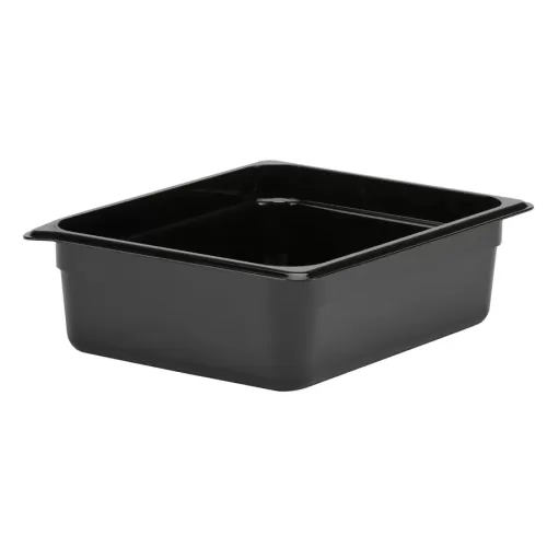 Cambro Gastronorm Container 1/2 Black Polycarbonate 265x100mm - pack size 1