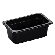 Cambro Gastronorm Container 1/4 Black Polycarbonate 162x100mm - pack size 1