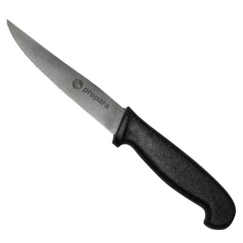 Prepara Vegetable Serrated Knife 4in Stainless Steel Blade Black Handle - pack size 1
