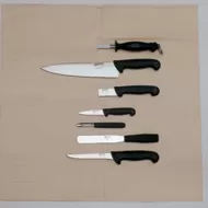 Black Handled 7 Piece Knife set - pack size 1