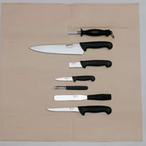 Black Handled 7 Piece Knife set - pack size 1