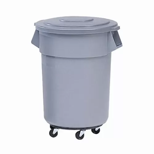 Rubbermaid Brute Round Self Draining Snap On Lid Grey Polyethylene 41 x 2.5cm - pack size 1