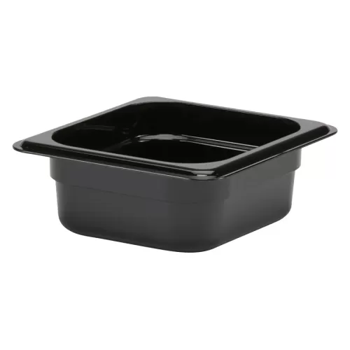Cambro Gastronorm Container 1/6 Black Polycarbonate 162x65mm - pack size 1