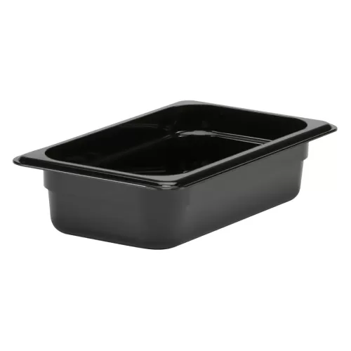 Cambro Gastronorm Container 1/4 Black Polycarbonate 162x65mm - pack size 1