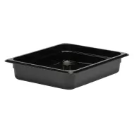 Cambro Gastronorm Container 1/2 Black Polycarbonate 265x65mm - pack size 1