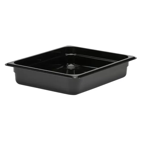 Cambro Gastronorm Container 1/2 Black Polycarbonate 265x65mm - pack size 1