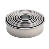 deBuyer Plain Pastry Cutters Stainless Steel 3-11cm Set Of 9 - pack size 1