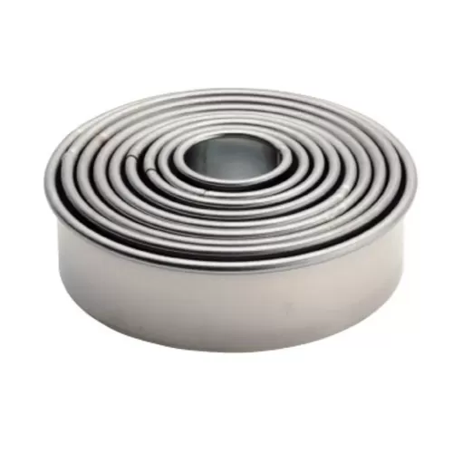 deBuyer Plain Pastry Cutters Stainless Steel 3-11cm Set Of 9 - pack size 1