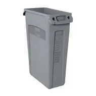 Rubbermaid Slim Jim® Bin With Venting Channel Grey 87ltr - pack size 1