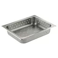 Prepara Stainless Steel Perforated 1/2 Gastronorm Pan 100mm - pack size 1