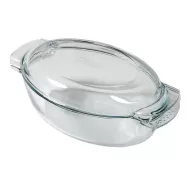 Casserole Clear Glass Oval 4.5ltr - pack size 1