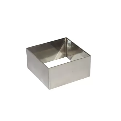 Matfer Bourgeat Square Cake Mould Stainless Steel 5.6x5.6x3cm - pack size 4