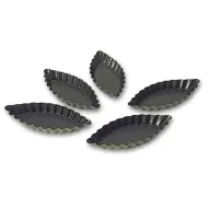 Matfer Bourgeat Fluted Boat Mould 8.5 x 3.5 x Non-Stick - pack size 1