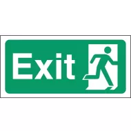 Mileta Safety Sign - Fire Exit 30x15cm - pack size 1
